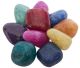 Rockcrystal colored tumblestones 