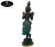 Bronze Krishna with flute 190x45mm made in Indonesia. (delivered in brown/green or gold-colored bronze depending on availability)