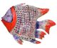 Iron decorative fish for tea light. Made in India.