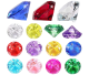 Brillantschliff GROSS 40mm, „diamonds are forever“ (verschiedene Farben)