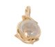 Crystal Dolphin pendant in gold to silver.