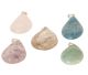 Pendentif goutte en améthyste, quartz rose, aventurine, quartz bleu et / ou quartz fumé