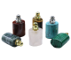 Edelsteen flesjes (assorti) voor o.a.parfum in 32 mm hoogte,