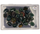 25 Heliotrope (Bloodstone) pendants from South Africa with silver pin and eye.