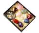 Pendentif ange modèle Chakra avec 8 pierres roulées et coeur en quartz rose dans une boîte cadeau,