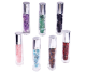 Bottles with gemstone chips suitable for e.g. essential oil.