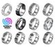 SUPER OFFER Stainless steel spinner rings 100 pieces assorted.