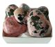 Rhodonite hearts from Peru.