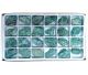 Fuchsite from Brazil, 24 pieces assortment box / sales box 28x15cm.