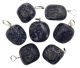 Drilled pendants from Gabro also called Merlinite or “Mystic Merlinite” from Masdagascar with drilled silver pin & hanging eye.