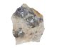 Galénite connue sous le nom de minerai d'argent dans le cristal de roche de Mibladen / Maroc (saleté