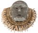 Papoea masker van Puim steen met een sieradenkrans