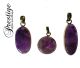 Amethyst from Uruguay set in India silver (gold overlay) in free form (Assorted supplied)