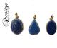 Lapis Lazuli from Afghanistan set in India silver (gold overlay) in free form (Assorted supplied)
