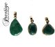 Malachite from Congo set in India silver (gold overlay) in free form (Assorted supplied)