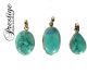 Turquoise from the U.S.A. set in India silver (gold overlay) in free form (delivered assorted)