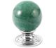 Green aventurine furniture knob for doors or drawers, with a 25 mm gemstone sphere.