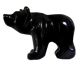 Grizzlybär aus reinem schwarzen Onyx aus dem Süden Mexikos.