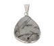 Tourmaline quartz pendant in real silver