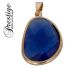 Prestige Siberian-blue (Russia) pendant in gold on silver pendant