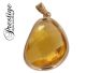 Citrine Prestige (synth.) Pendentif en or sur pendentif en argent