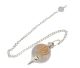 Reiki Rockcrystal Pendant with silver pendulum chain