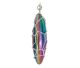 Titanium aura from USA, in luxury silver wire pendant (