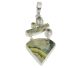 Green Opal Green Kyanite & Prasiolite in 925/000 silver pendant. Unique & single copy