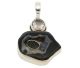 Tourmaline Quartz, Rockcrystal & Geode in 925/000 silver pendant. Unique & single copy