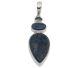 Kyanite, Aquamarine and Papgoïte in 925/000 silver pendant. Unique & single copy