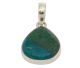 Chrysocolla uit Peru in 925/000 zilveren hanger. Uniek & eenmalig exemplaar.