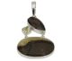 Septoria, citrine and smoky quartz pendant in silver 925/000. Unique & single copy
