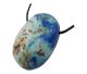 Durchbohrter Azurit mit Malachit und Opal aus Peru in Stein höchster Qualität. Ideal in Kombination mit Waschschnur.