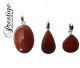 Carnelian from Uruguay set in India silver in free form (Supplied assorted) Our best-selling color.