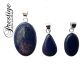Lapis Lazuli from Afghanistan set in India silver in free form (Supplied assorted) Our best-selling colour.