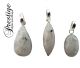 White moonstone from Sri Lanka (Ceylon) set in India silver in free form (Supplied assorted)