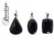 Black Onyx from India set in India silver in free form (Supplied assorted)
