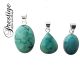Turquoise from the U.S.A. set in India silver in free form (delivered assorted)