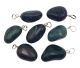 Drilled pendants of Heliotrope Jasper also called 
