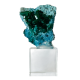 Dioptase on plexiglass base from Tsumeb