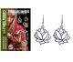 (622) Lotusblatt Ohrringe Silber Farbe handgefertigt in Indien. .