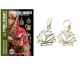 (623) Lotus Blatt Ohrringe Gold Farbe handgefertigt in Indien. .