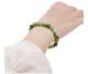 Bracelet of dark colored jade beads, one size fits all.