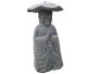 Japanese Zen monk, crafted in lava stone.