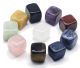 Gemstone cubes of 16 mm in various gemstone types