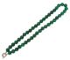 Malachite (reconstructed) 8mm beads necklace from Congo (Zaïre)