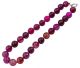 Purple Agate faceted necklace (48cm / 14mm ball size) hand knotted locks from Brazil