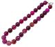 Collier boule facettéenen Agate Violet(48cm/14mm boules) nouée à la main avec fermeture / Brésil