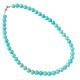 Turquoise gemstone collier with lock.