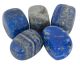 Lapis Lazuli getrommelde stenen afkomstig uit Badaksan gelegen in Afghanistan.
